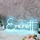 Everett Blue Name Neon Sign