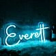 Everett Blue Name Neon Sign