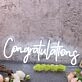 Congratulations White Neon Sign