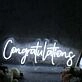 Congratulations White Neon Sign