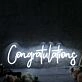 Congratulations White Neon Sign