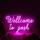 Wellcome To Posh Pink Neon Sign