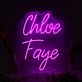 Chloe Faye Name Neon Sign