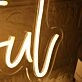 Thankful Yellow Neon Sign