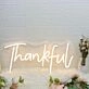 Thankful Yellow Neon Sign