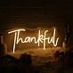 Thankful Yellow Neon Sign