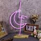 Moon Vector Purple Neon Sign
