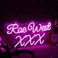 Rae West XXX Purple Neon Sign