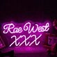 Rae West XXX Purple Neon Sign
