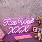 Rae West XXX Purple Neon Sign