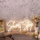 Short Stop Yellow Neon Sign