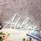 Adeline White Neon Sign