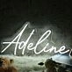 Adeline White Neon Sign