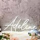 Adeline White Neon Sign