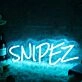 Snipez Blue Neon Sign