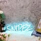 Snipez Blue Neon Sign