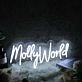 Mollyworld White Neon Sign