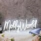 Mollyworld White Neon Sign