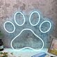Dog Paw Blue Custom Neon Sign