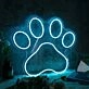 Dog Paw Blue Custom Neon Sign