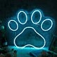 Dog Paw Blue Custom Neon Sign