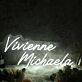 Vivienne Michaela White Neon Sign