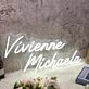 Vivienne Michaela White Neon Sign