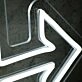 Letter M With Arrow Neon Sign
