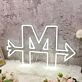 Letter M With Arrow Neon Sign