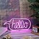 Hello Purple Custom Neon Sign
