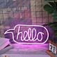 Hello Purple Custom Neon Sign