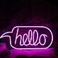 Hello Purple Custom Neon Sign