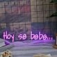 Hoy Se Bebe Purple Custom Neon Sign