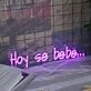 Hoy Se Bebe Purple Custom Neon Sign