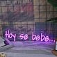 Hoy Se Bebe Purple Custom Neon Sign