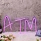 ATM Purple Neon Sign
