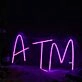 ATM Purple Neon Sign