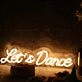 Let's Dance Yellow Custom Neon Sign