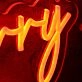 Don't Worry Eat Curry Neon Sign
