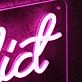 Beauty Addict Collections Purple Neon Sign