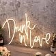 Drunk In Love Yellow Neon Sign
