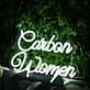 Carbon Women White Neon Sign