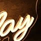 Happy 50th Birthday Yellow Neon Sign