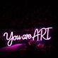 You Are Art Purple Neon Sign