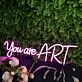 You Are Art Purple Neon Sign