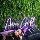 Ava Gold Purple Neon Sign