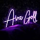Ava Gold Purple Neon Sign