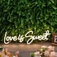 Love Is Sweet Yellow Neon Sign