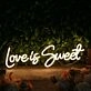 Love Is Sweet Yellow Neon Sign