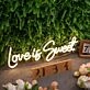 Love Is Sweet Yellow Neon Sign